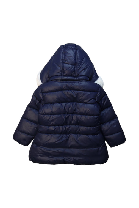 A Navy Puffer/Quilted Coats & Outerwear from Petit Bateau in size 4T for neutral. (Back View)