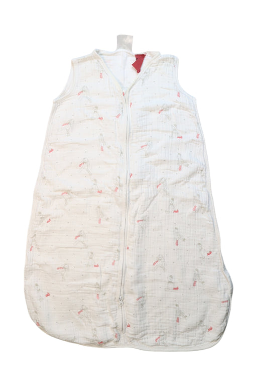 A White Sleepsacs from Aden & Anais in size 6-12M for neutral. (Front View)