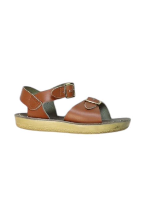 A Brown Sandals from Salt-Water in size 3T for girl. (Front View)