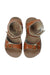 A Brown Sandals from Salt-Water in size 4T for girl. (Back View)