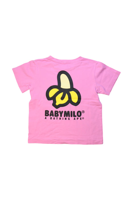 A Pink Short Sleeve T Shirts from BAPE KIDS in size 5T for girl. (Back View)