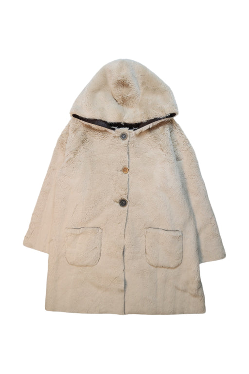 A Beige Coats from Babe & Tess in size 8Y for girl. (Front View)