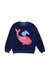 A Navy Crewneck Sweatshirts from Mini Rodini in size 10Y for girl. (Front View)