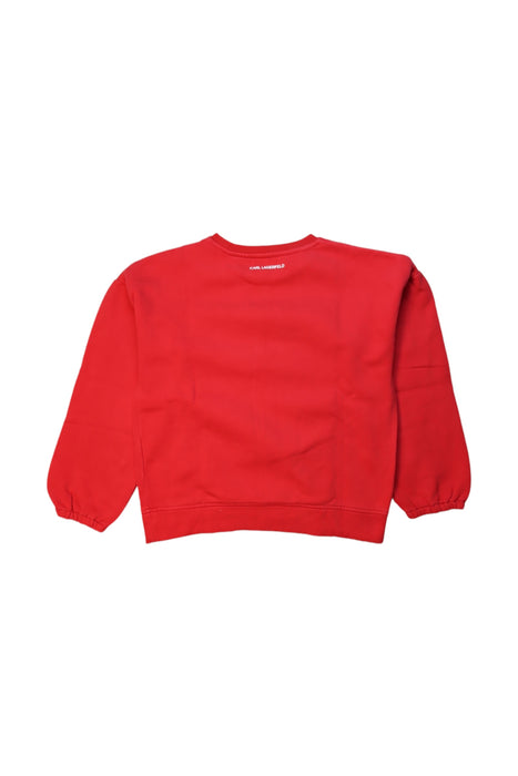 A Red Crewneck Sweatshirts from Karl Lagerfeld in size 10Y for girl. (Back View)