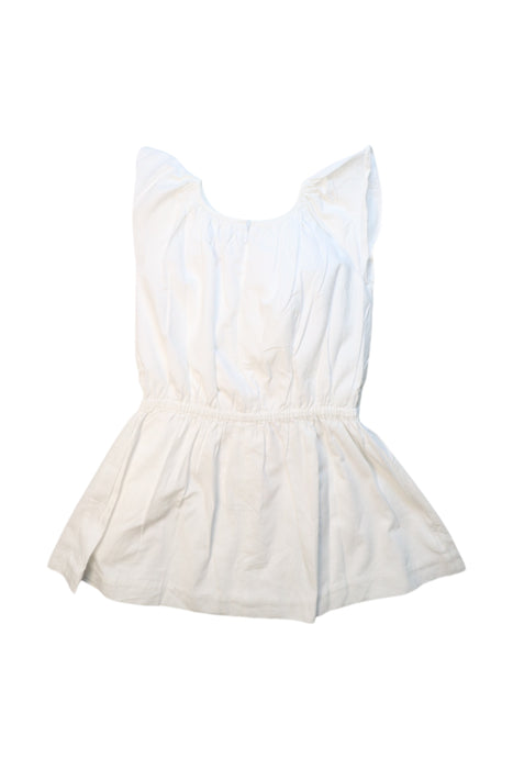 A White Sleeveless Dresses from Jacadi in size 6T for girl. (Back View)