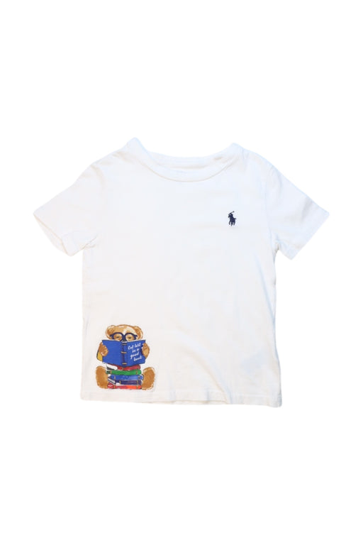 A White Short Sleeve T Shirts from Ralph Lauren in size 18-24M for boy. (Front View)