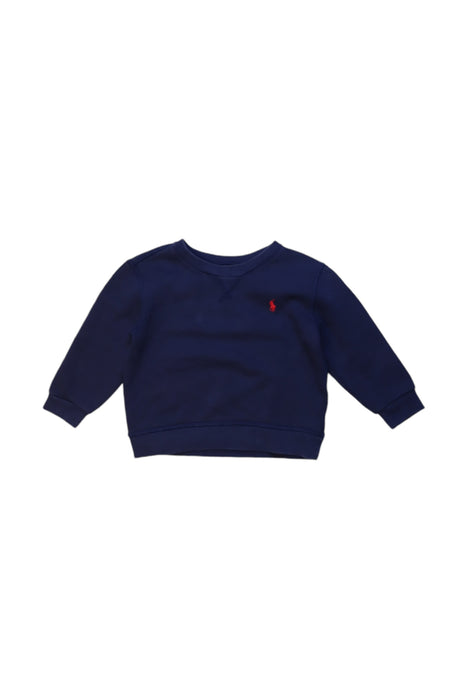 A Navy Crewneck Sweatshirts from Ralph Lauren in size 12-18M for boy. (Front View)