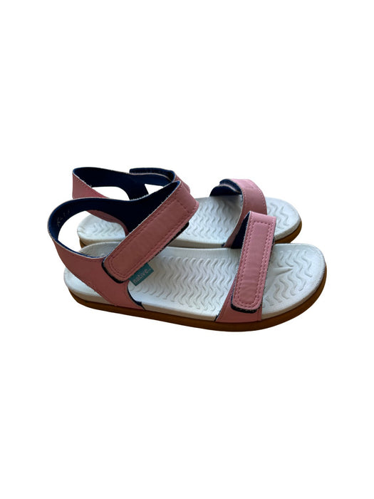 A Pink Sandals from Native Shoes in size 7Y for girl. (Back View)