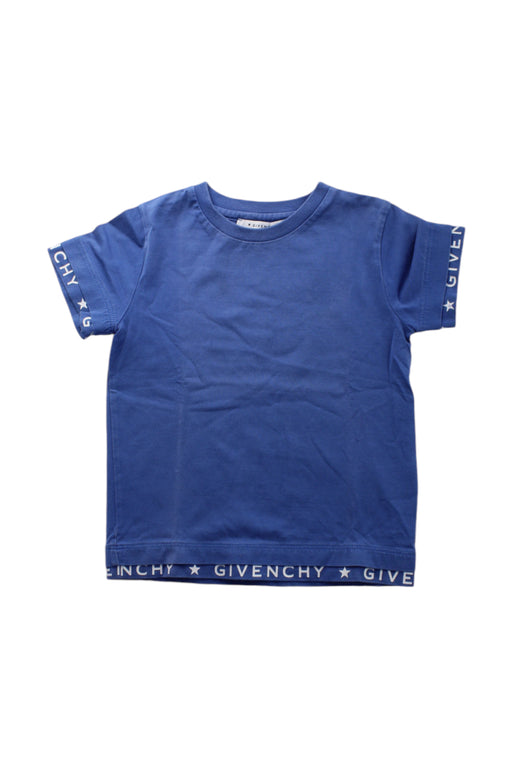 A Blue Short Sleeve T Shirts from Givenchy in size 4T for boy. (Front View)