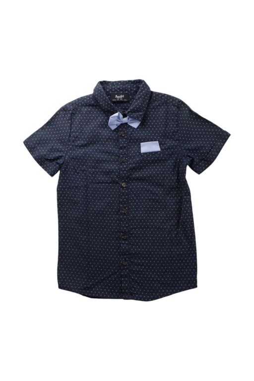 A Navy Short Sleeve Shirts from Bardot Junior in size 6T for boy. (Front View)