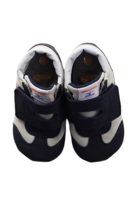 A Blue Sneakers from Miki House x Mizuno in size 18-24M for neutral. (Back View)