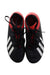 A Black Cleats/Soccer Shoes from Adidas in size 7Y for boy. (Back View)