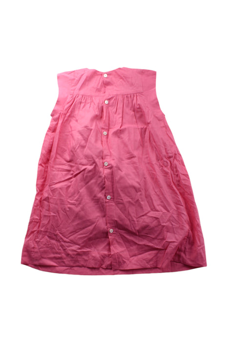 A Pink Sleeveless Dresses from Jacadi in size 3T for girl. (Back View)