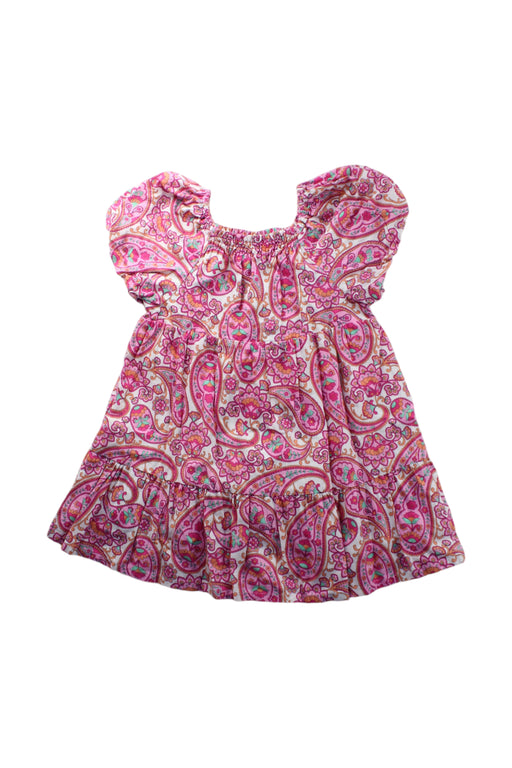 A Pink Short Sleeve Dresses from Seed in size 5T for girl. (Front View)