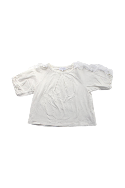 A Ivory Short Sleeve Tops from UNITED ARROWS green label relaxing in size 3T for girl. (Front View)