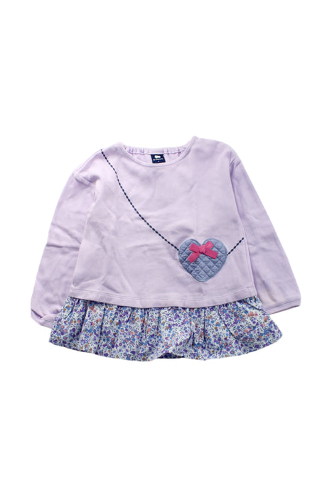 A Multicolour Long Sleeve Tops from Les Enphants in size 6T for girl. (Front View)