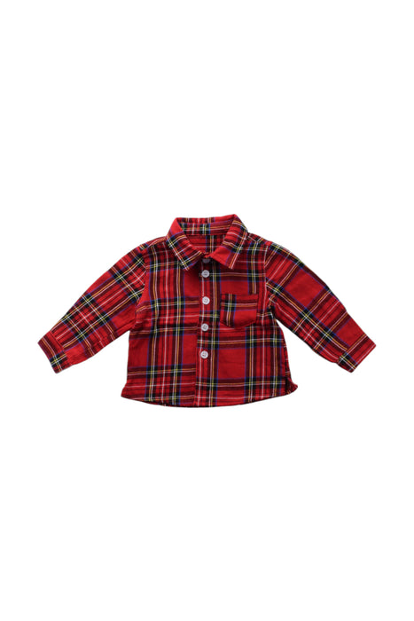 A Red Long Sleeve Shirts from Cotton Pigs in size 3-6M for neutral. (Front View)