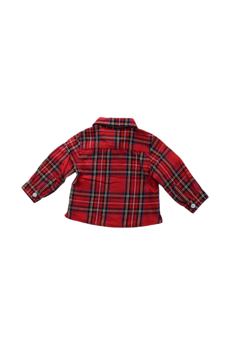 A Red Long Sleeve Shirts from Cotton Pigs in size 3-6M for neutral. (Back View)