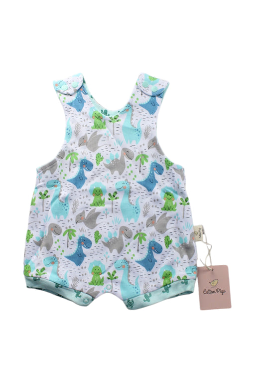 A Multicolour Sleeveless Rompers from Cotton Pigs in size 0-3M for neutral. (Front View)