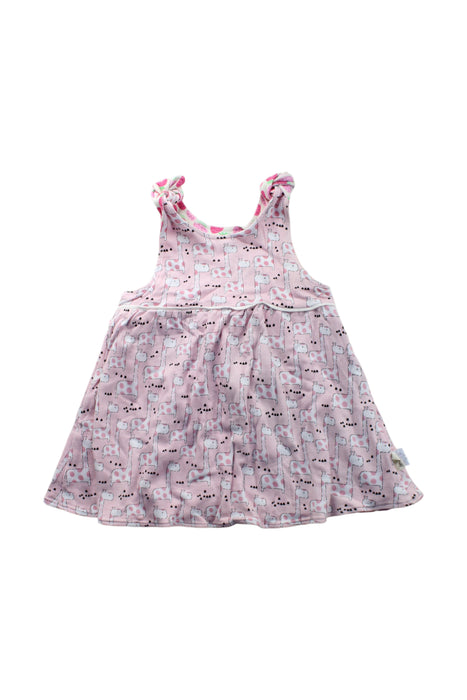 A Pink Sleeveless Dresses from Cotton Pigs in size 12-18M for girl. (Front View)