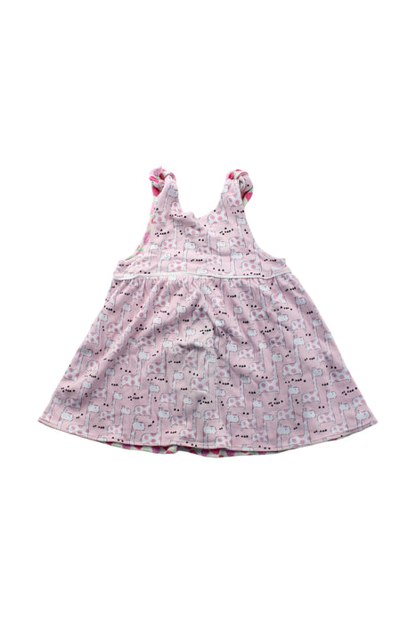 A Pink Sleeveless Dresses from Cotton Pigs in size 12-18M for girl. (Back View)