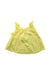 A Yellow Sleeveless Tops from Seed in size 5T for girl. (Back View)