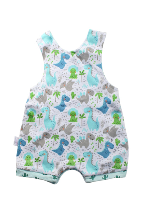 A Multicolour Sleeveless Rompers from Cotton Pigs in size 3-6M for neutral. (Back View)