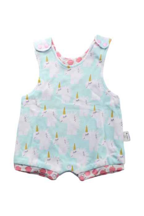 A Multicolour Sleeveless Rompers from Cotton Pigs in size 0-3M for neutral. (Front View)