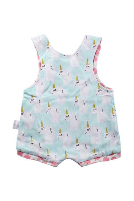 A Multicolour Sleeveless Rompers from Cotton Pigs in size 0-3M for neutral. (Back View)