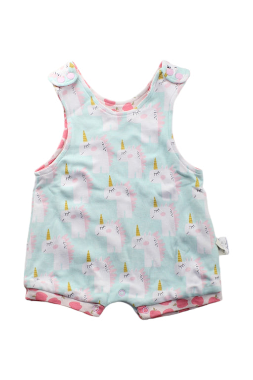 A Multicolour Sleeveless Rompers from Cotton Pigs in size 0-3M for neutral. (Front View)