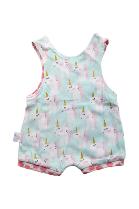 A Multicolour Sleeveless Rompers from Cotton Pigs in size 0-3M for neutral. (Back View)