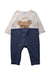 A Beige Long Sleeve Jumpsuits from Les Enphants in size 6-12M for neutral. (Front View)