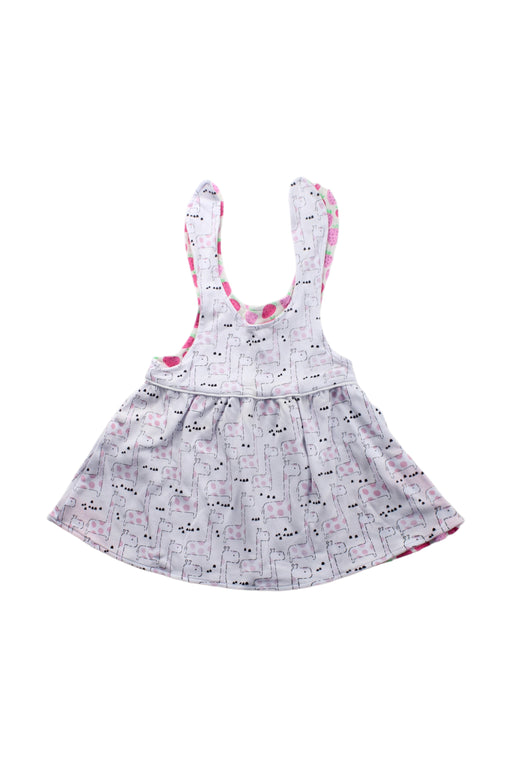 A White Overall Dresses from Cotton Pigs in size 0-3M for neutral. (Front View)