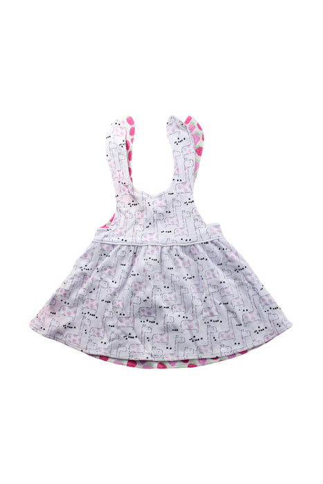 A White Overall Dresses from Cotton Pigs in size 0-3M for neutral. (Back View)