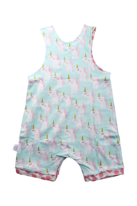 A Multicolour Sleeveless Rompers from Cotton Pigs in size 12-18M for neutral. (Back View)