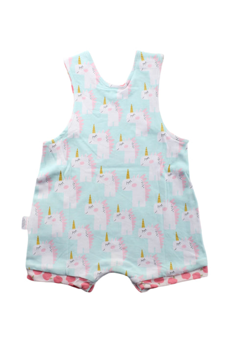 A Multicolour Sleeveless Rompers from Cotton Pigs in size 3-6M for neutral. (Back View)