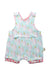 A Multicolour Sleeveless Rompers from Cotton Pigs in size 3-6M for neutral. (Front View)