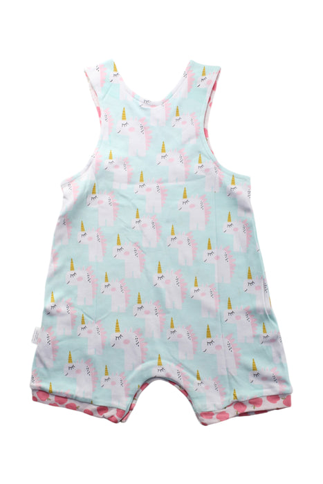 A Multicolour Sleeveless Rompers from Cotton Pigs in size 6-12M for neutral. (Back View)