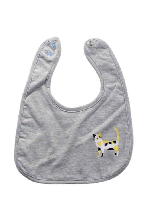 A Grey Bibs from Cotton Pigs in size O/S for neutral. (Front View)