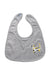 A Grey Bibs from Cotton Pigs in size O/S for neutral. (Front View)