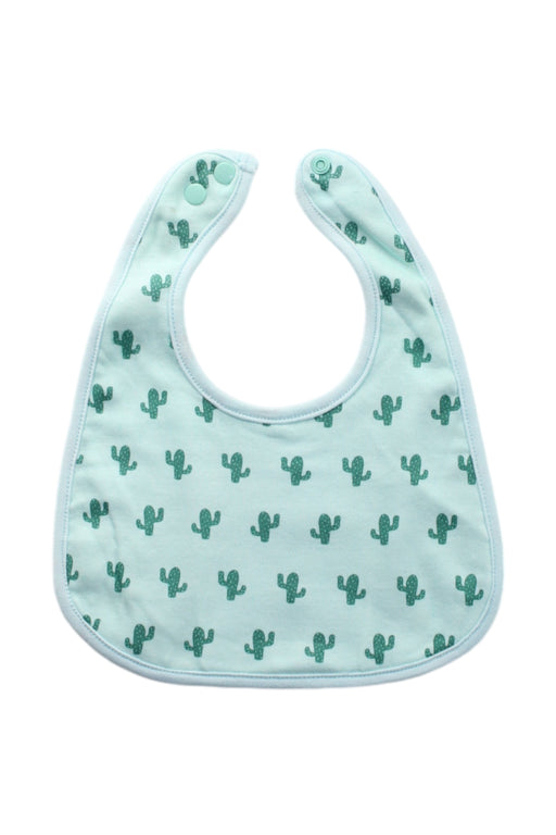 A Green-White Bibs from Cotton Pigs in size O/S for neutral. (Front View)