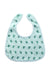 A Green Bibs from Cotton Pigs in size O/S for neutral. (Front View)