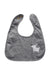 A Grey Bibs from Cotton Pigs in size O/S for neutral. (Front View)