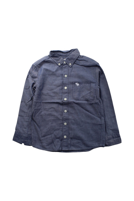 A Navy Long Sleeve Shirts from Abercrombie & Fitch in size 5T for boy. (Front View)