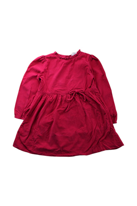 A Red Long Sleeve Dresses from Jacadi in size 6T for girl. (Front View)