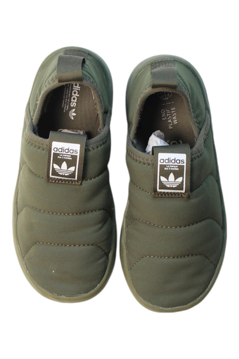 A Green Sneakers from Adidas in size 6T for boy. (Back View)