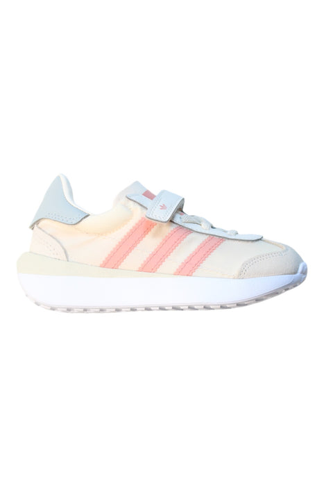 A Pink Sneakers from Adidas in size 3T for girl. (Front View)