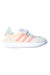 A Pink Sneakers from Adidas in size 3T for girl. (Front View)