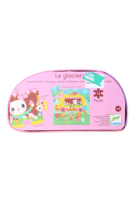 A Pink Board Games & Puzzles from Djeco in size O/S for girl. (Back View)