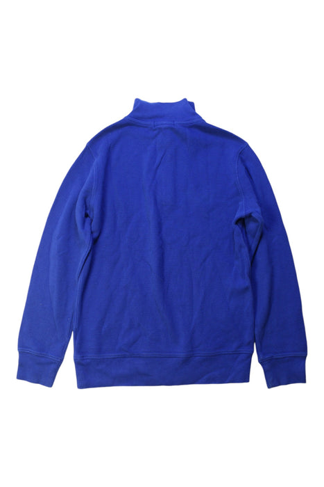 A Blue Zippered Sweatshirts from Polo Ralph Lauren in size 10Y for boy. (Back View)